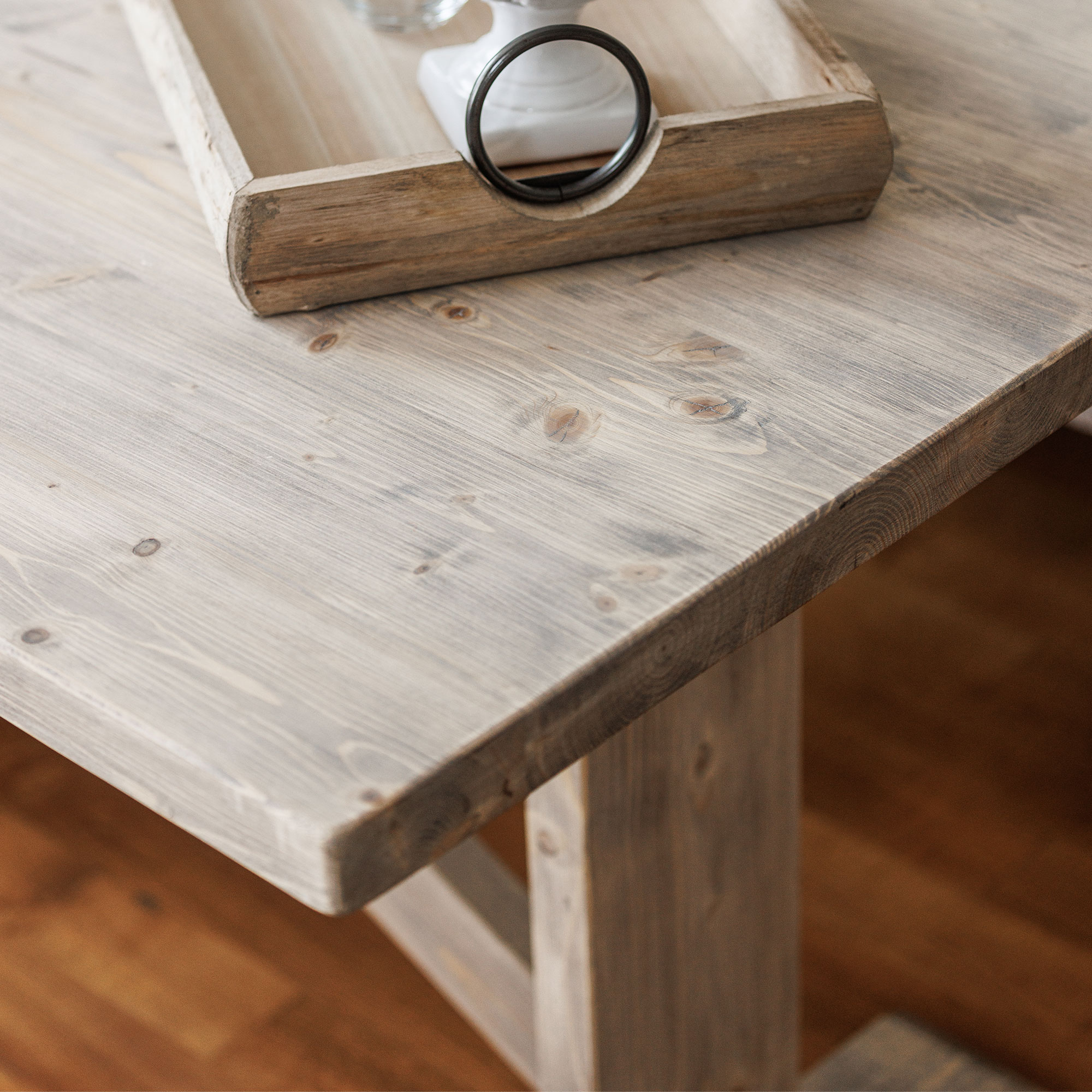 Newsham Dining Table 150cm - Grey Waxed Finish