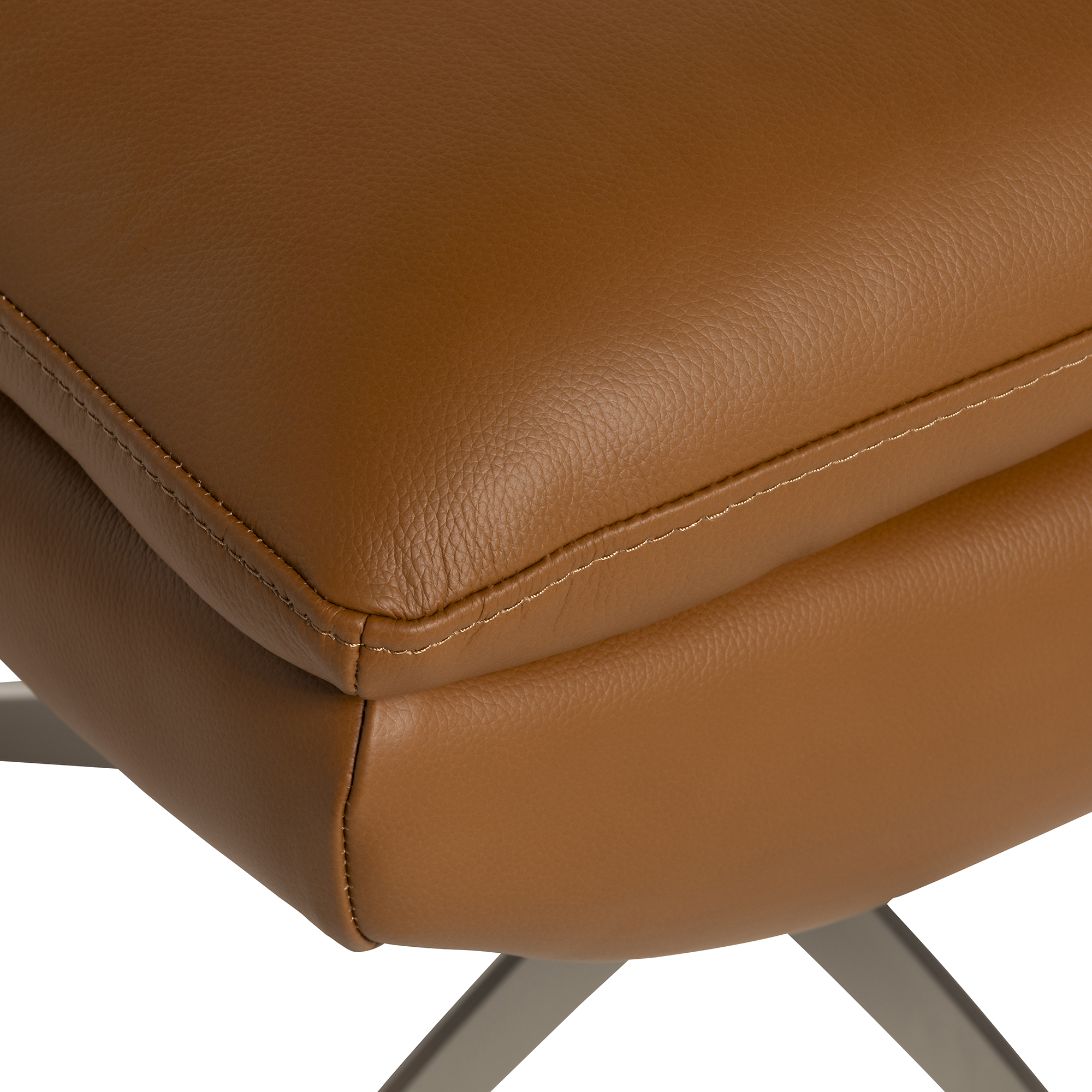 Mills Ottoman - Bergen Tan