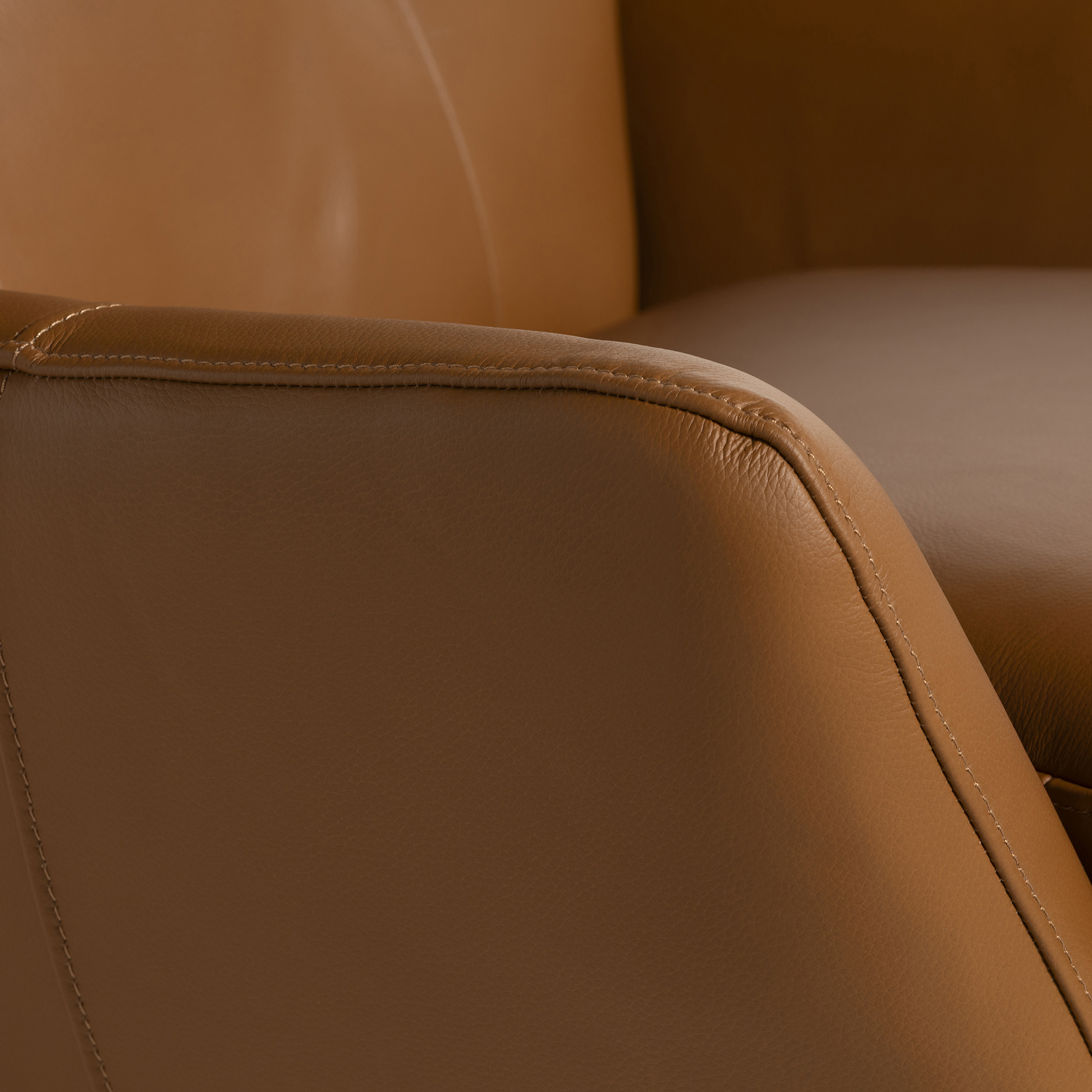 Mills Swivel Chair - Bergen Tan