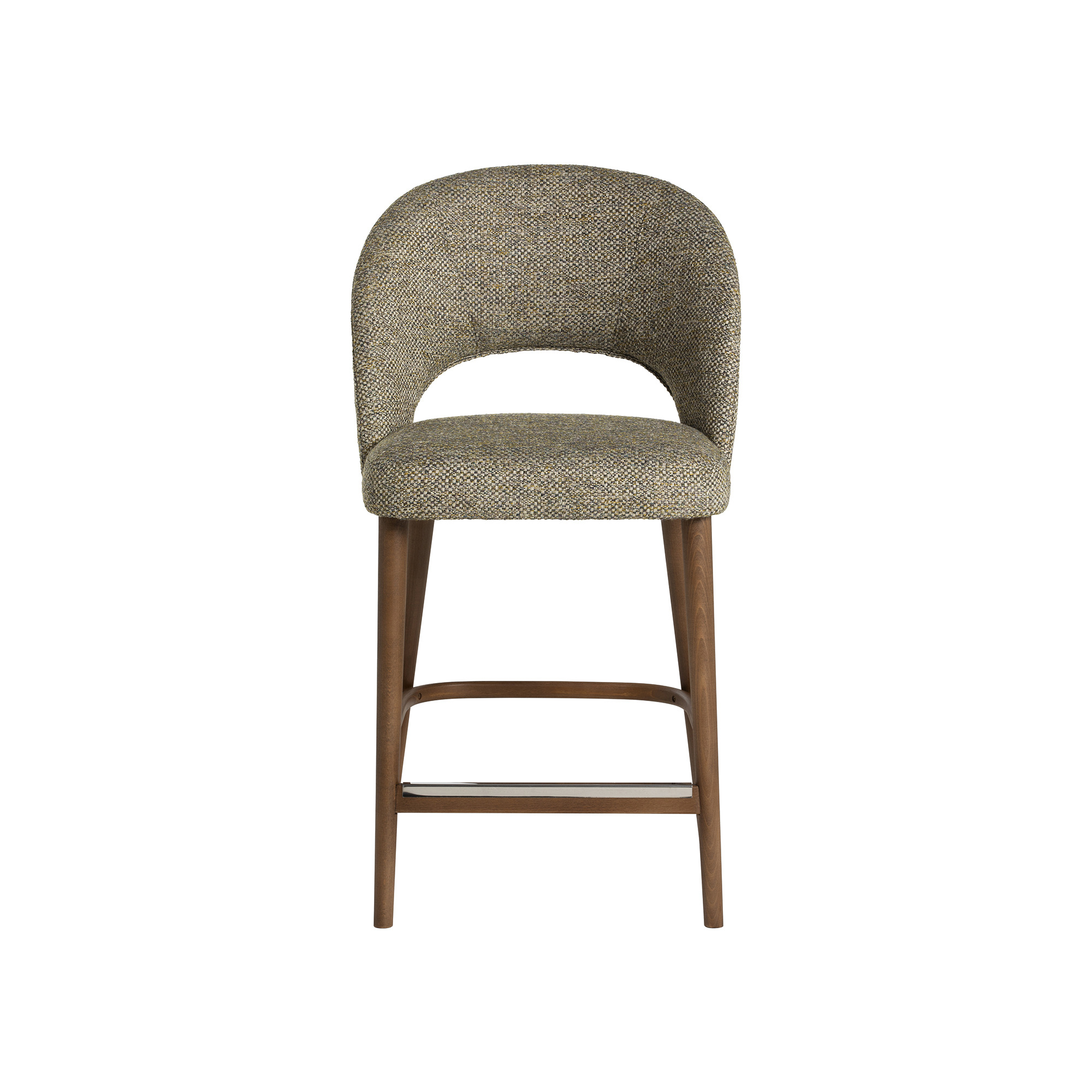 Beck Woven Neutral and Lime Fabric Counter Stool