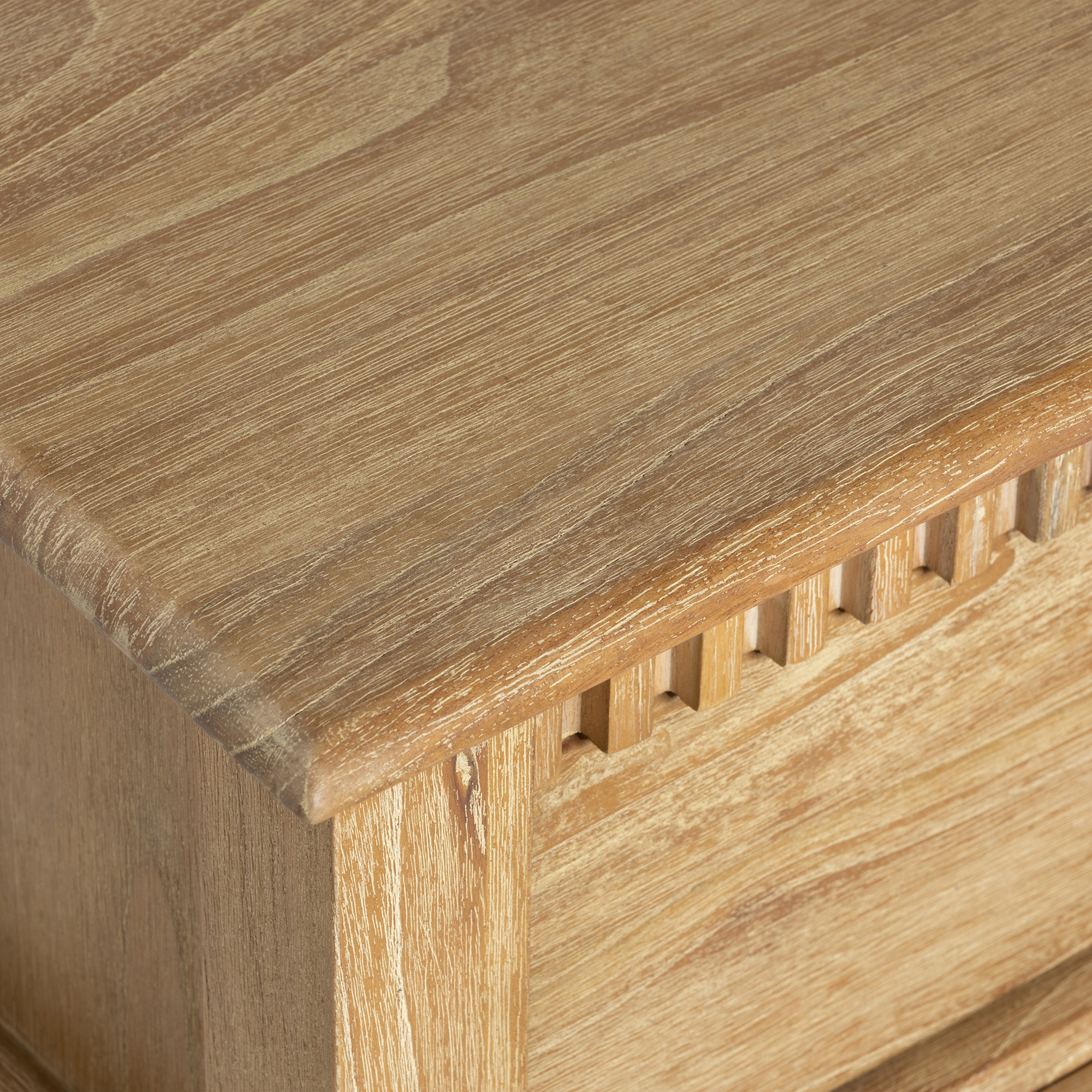 Selene Brown Mindi Wood 3 Drawer Chest, Golden Oak Mindi wood