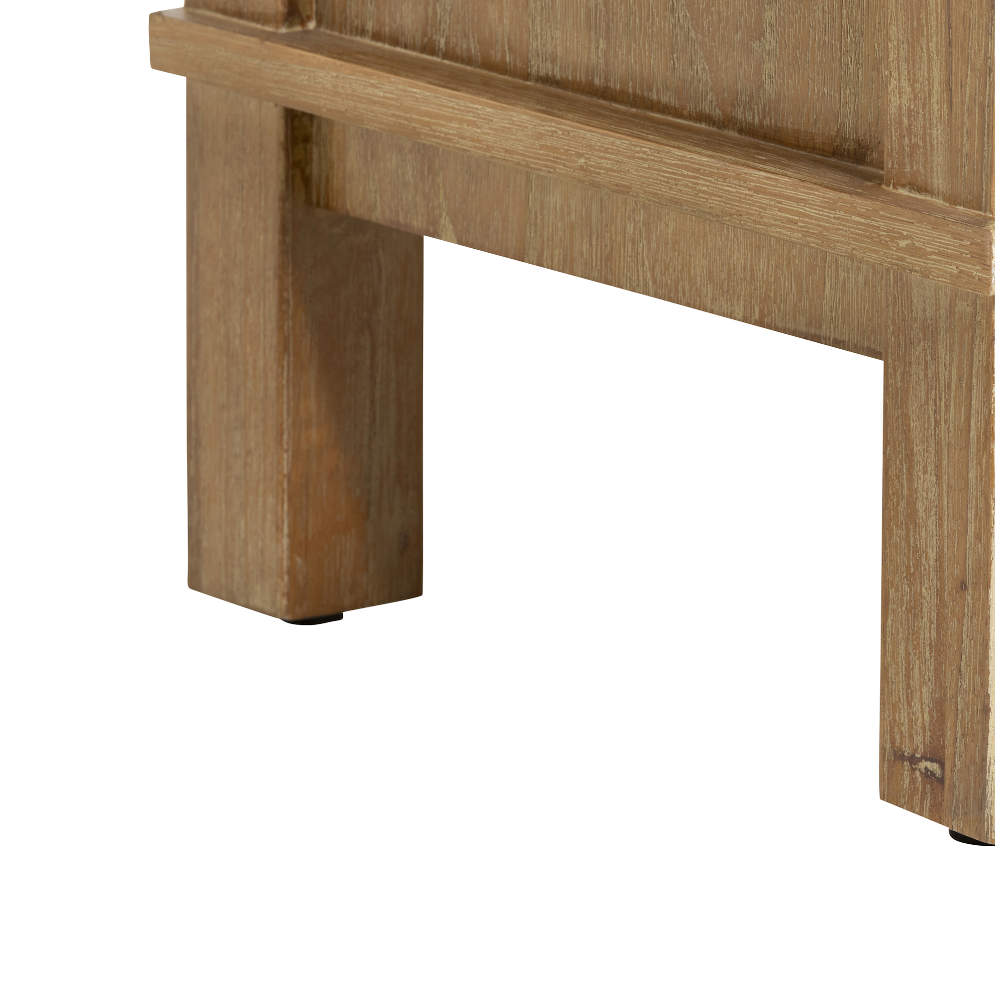 Selene Brown Mindi Wood 2 Drawer Bedside Cabinet, Golden Oak Mindi wood