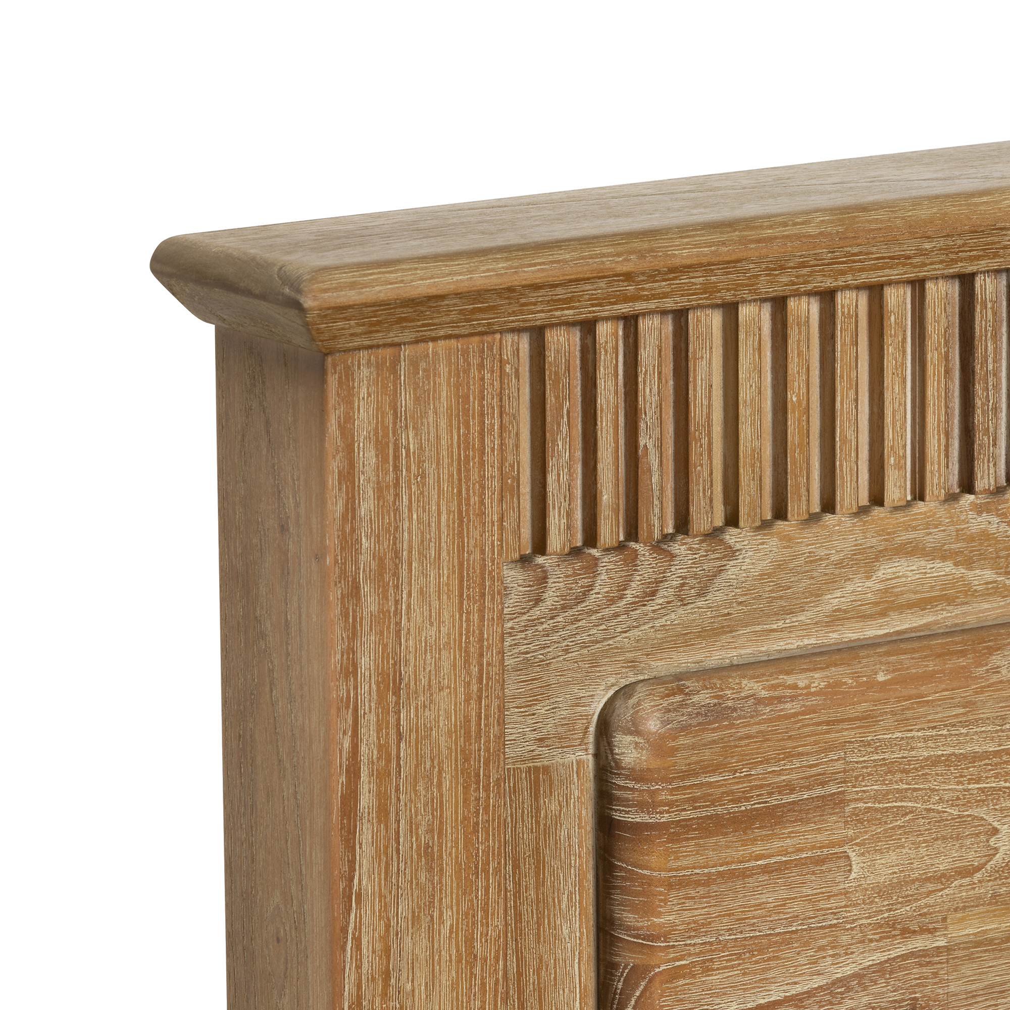 Selene Brown Mindi Wood King Bed Frame, Golden Oak Mindi wood