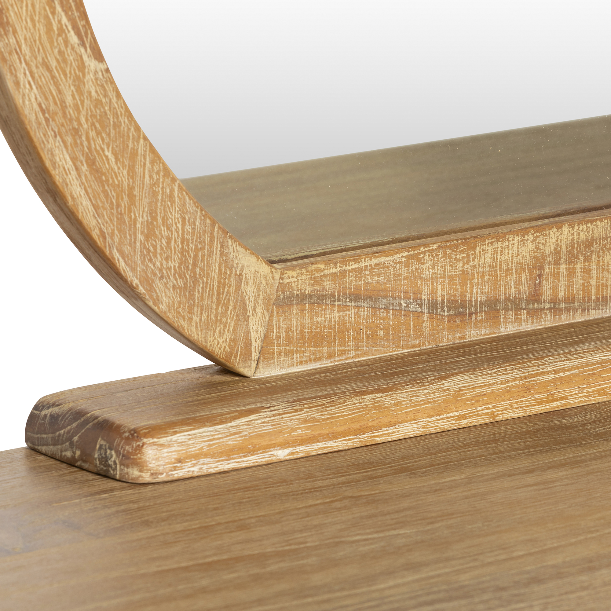 Selene Brown Mindi Wood Dressing Table Mirror, Golden oak Mindi wood