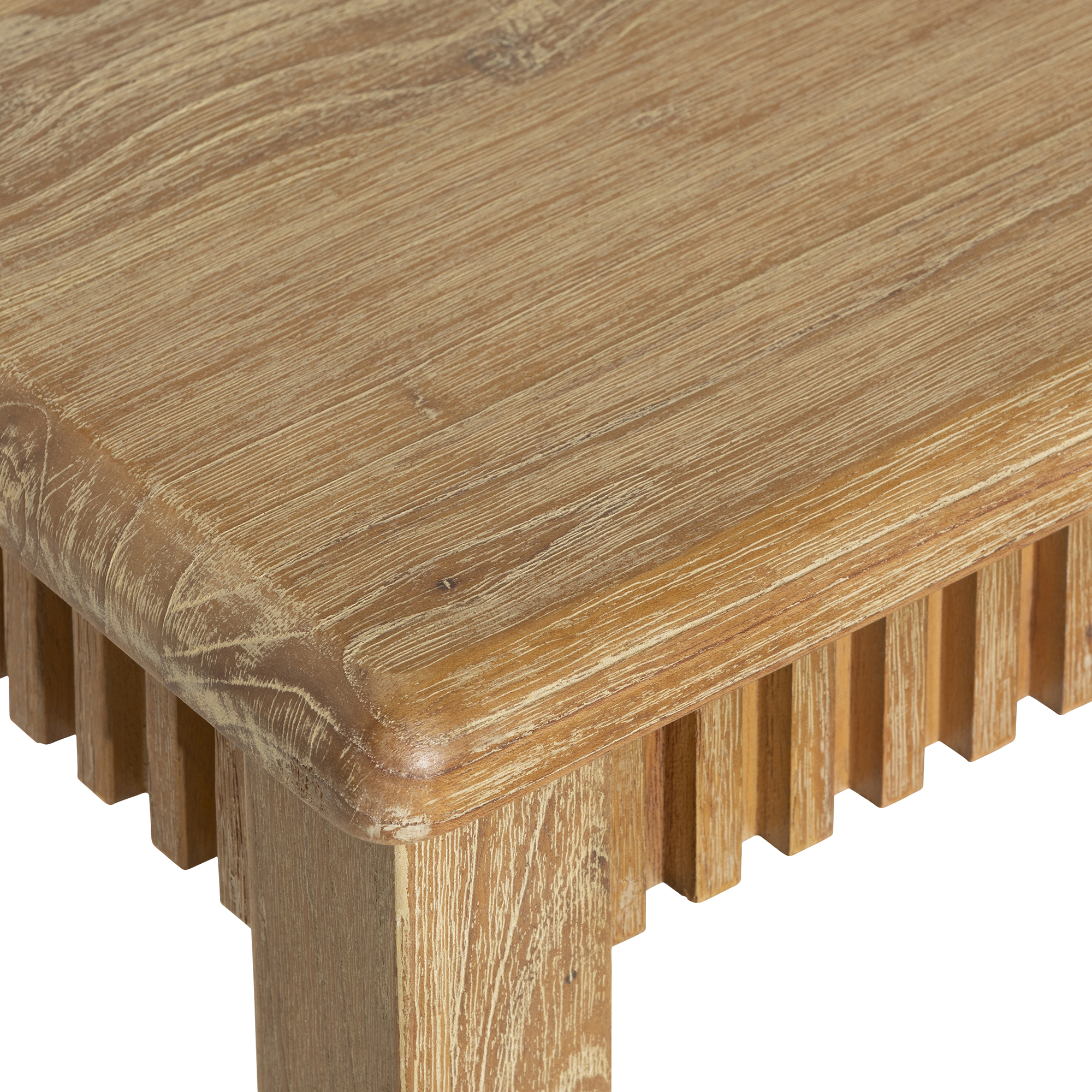 Selene Brown Mindi Wood Stool, Golden oak Mindi wood