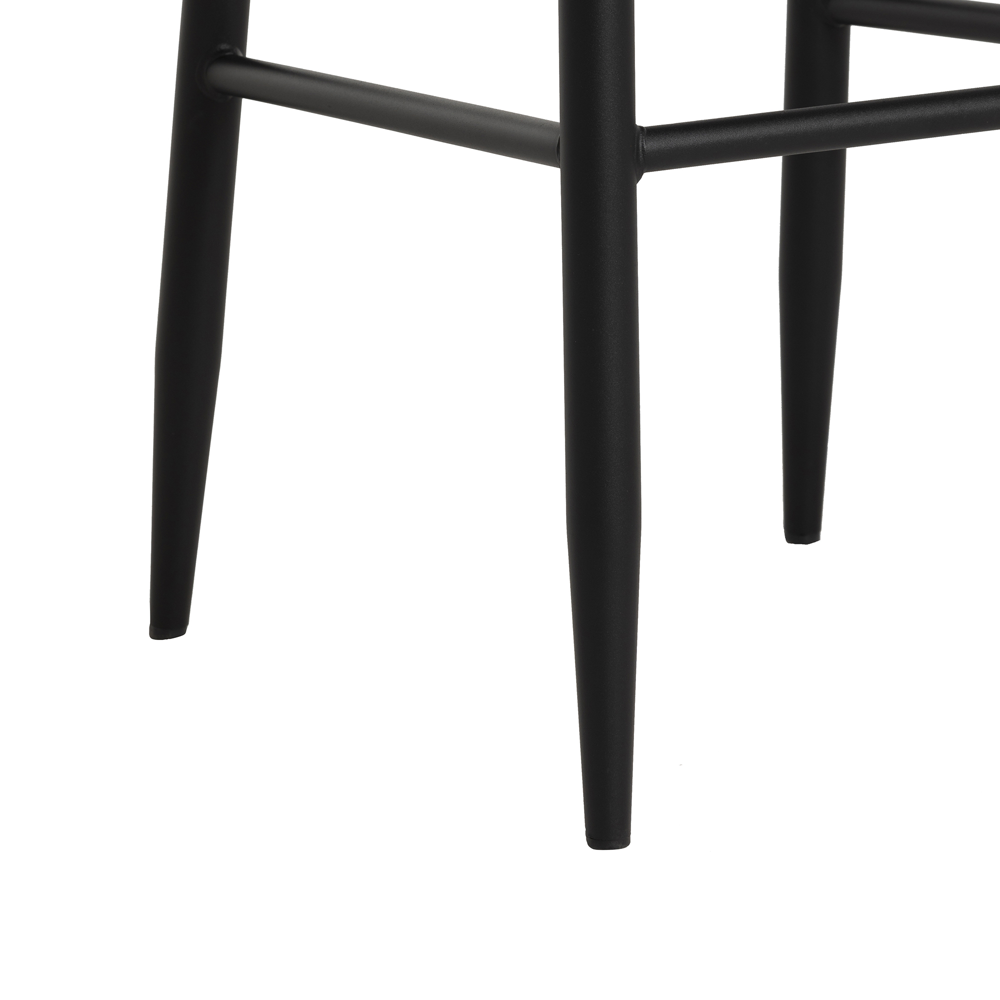 Rivington Green Velvet Quilted Bar Stool, Dark Green Velvet Fabric and Black Legs