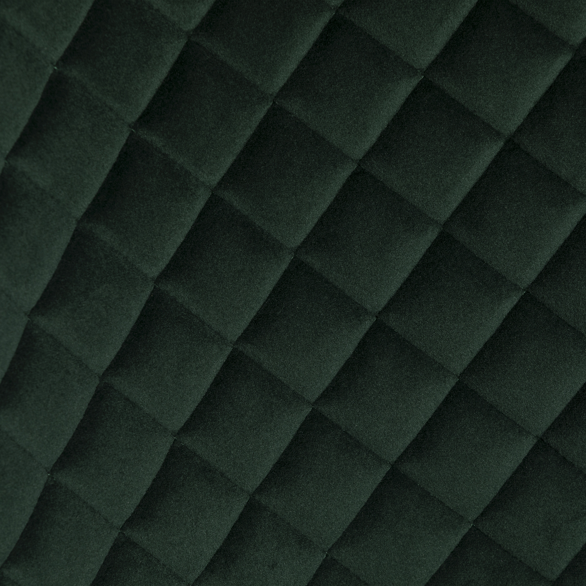 Rivington Green Velvet Quilted Bar Stool, Dark Green Velvet Fabric and Black Legs