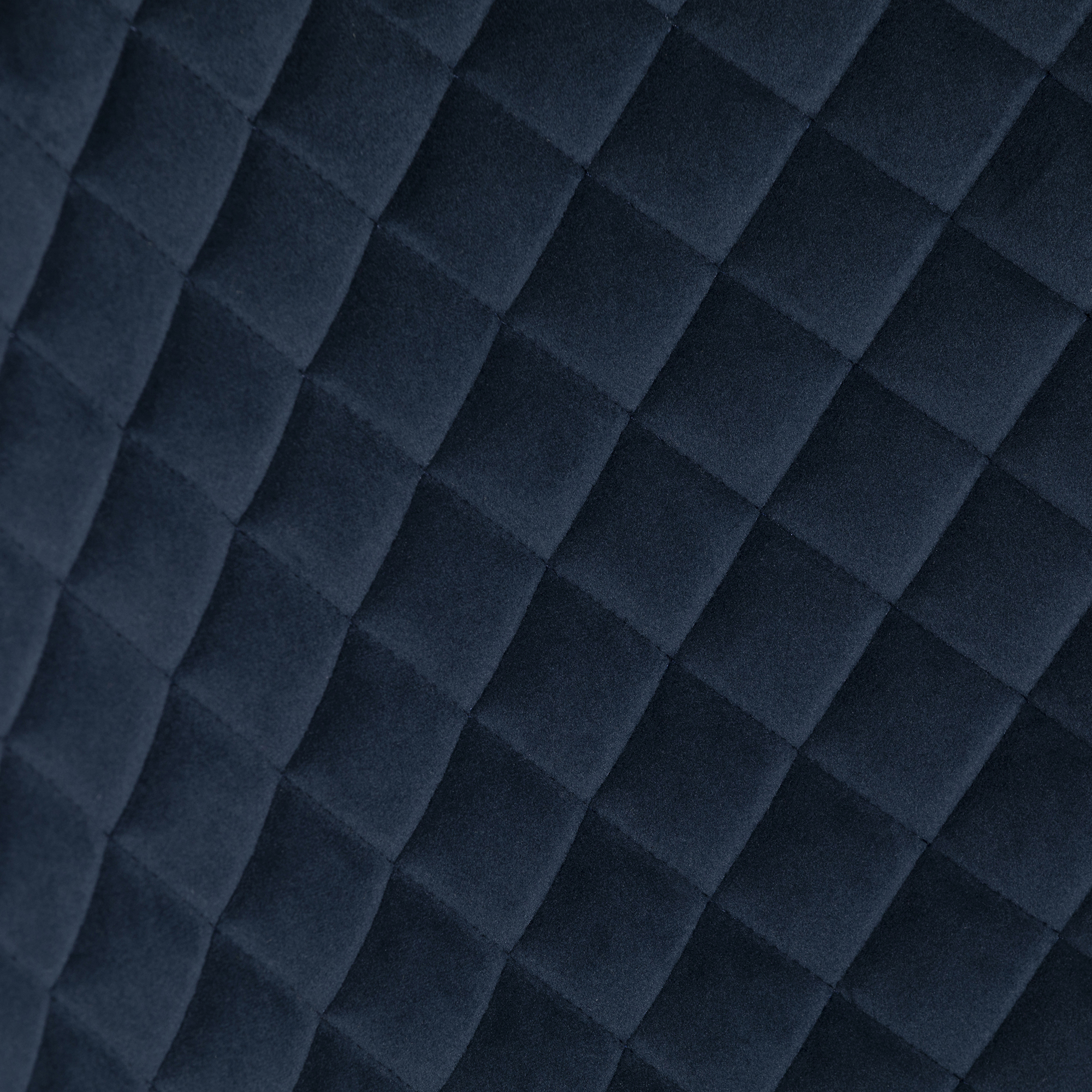 Rivington Blue Velvet Quilted Dining Chair, Blue Velvet and Black Legs