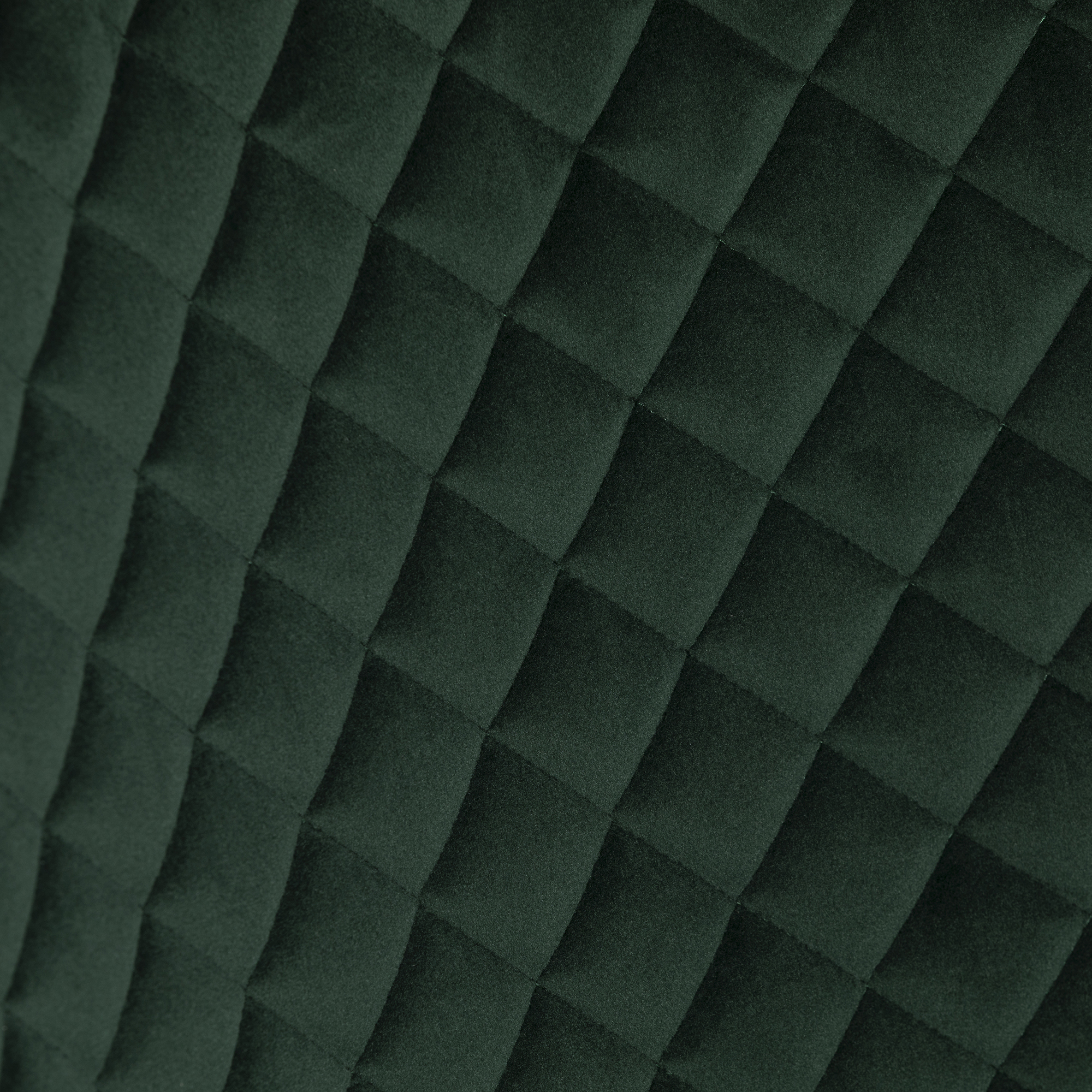 Rivington Green Velvet Quilted Dining Chair, Green Velvet  and Black Legs