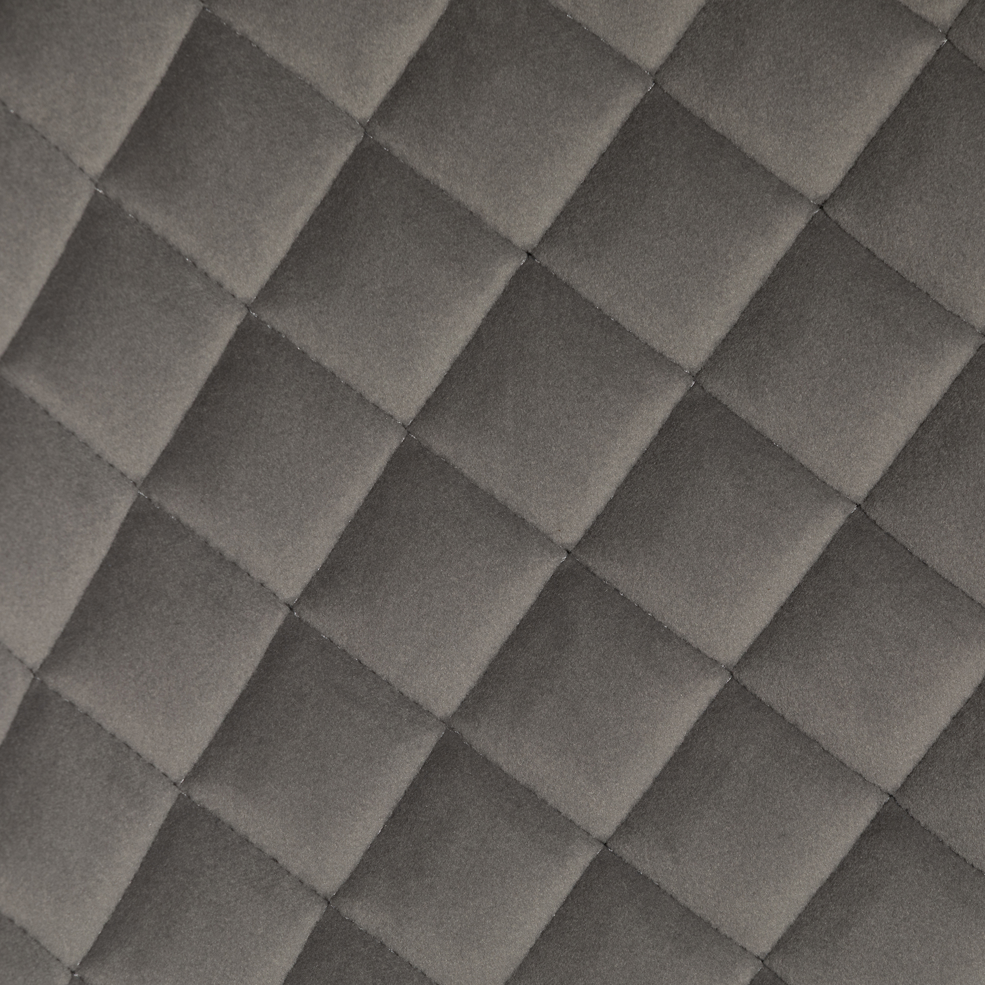 Rivington Grey Velvet Quilted Counter Stool, Grey Velvet Fabric and Black Legs