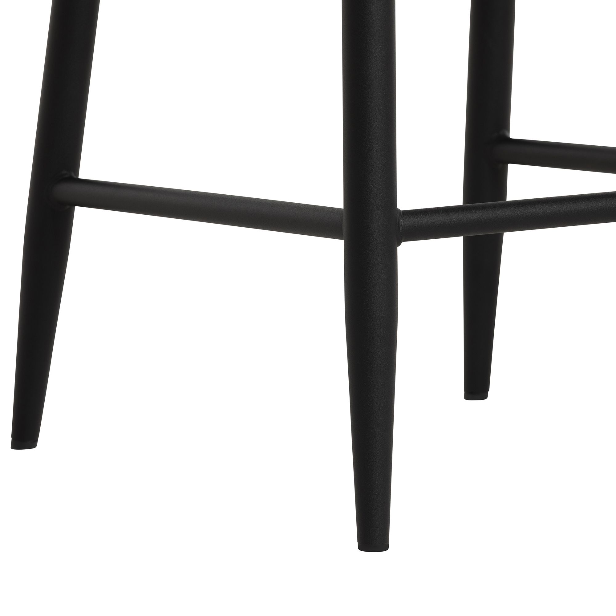 Rivington Golden Velvet Quilted Counter Stool, Mustard Velvet and Black Legs