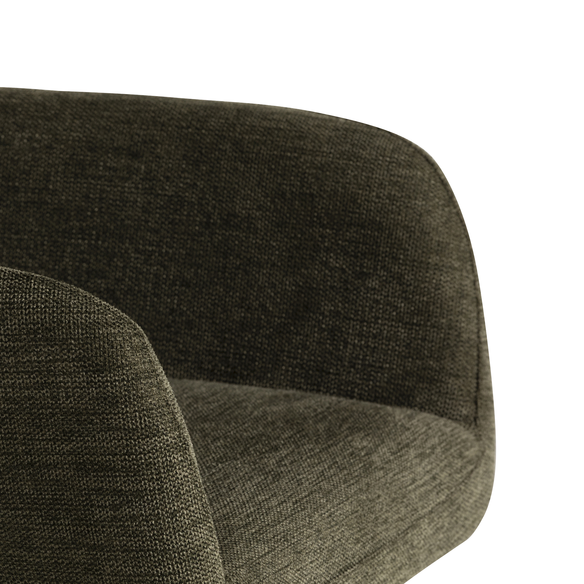 Sorelle Swivel Green Dining Chair - Olive Green Fabric Chair With Metal Legs