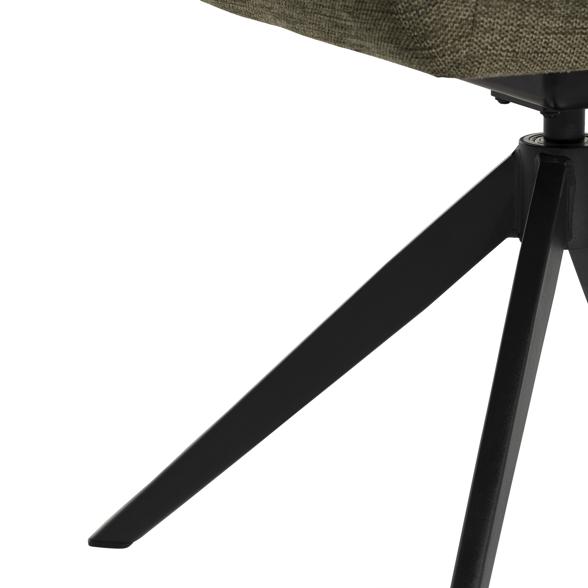 Sorelle Swivel Green Dining Chair - Olive Green Fabric Chair With Metal Legs