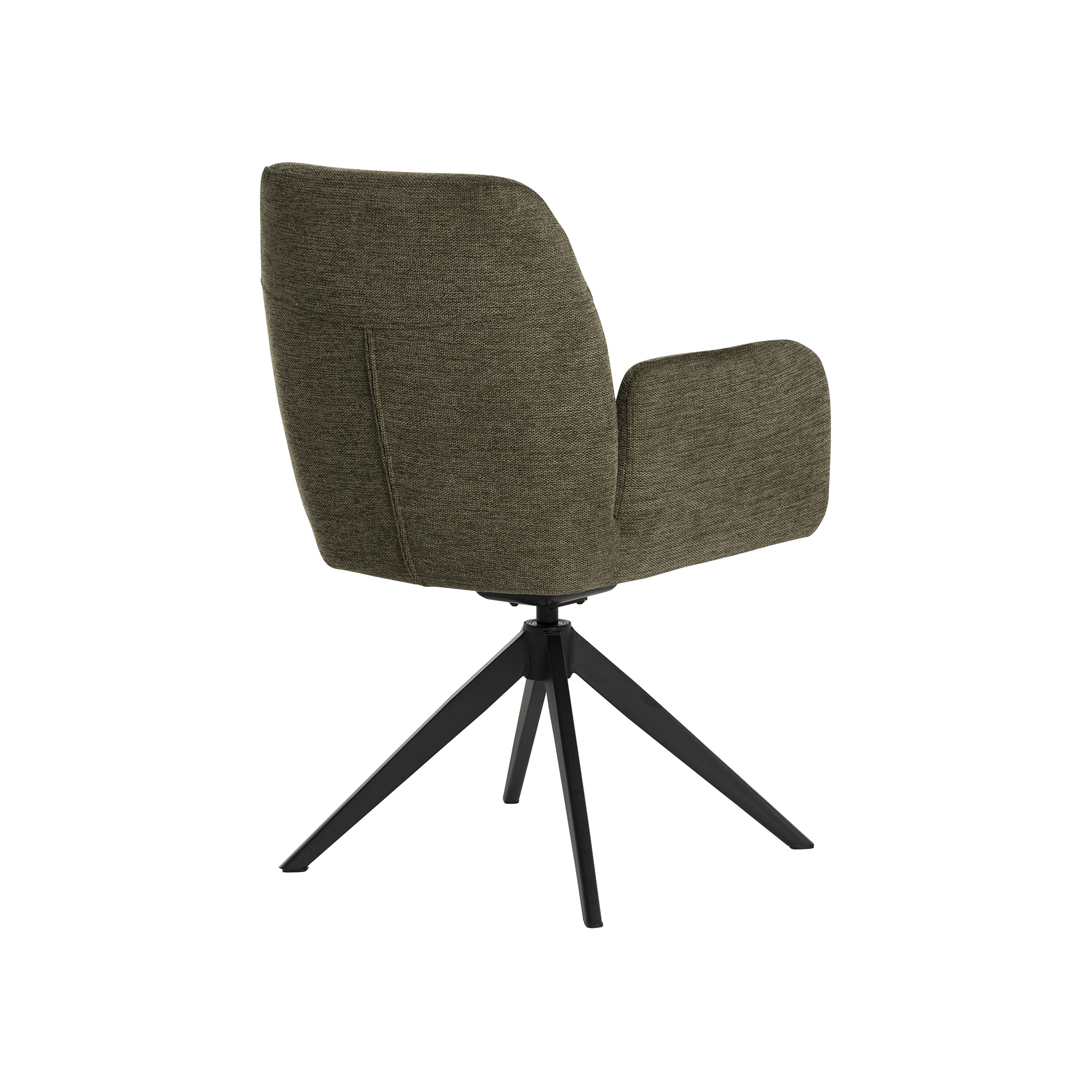 Sorelle Swivel Green Dining Chair - Olive Green Fabric Chair With Metal Legs