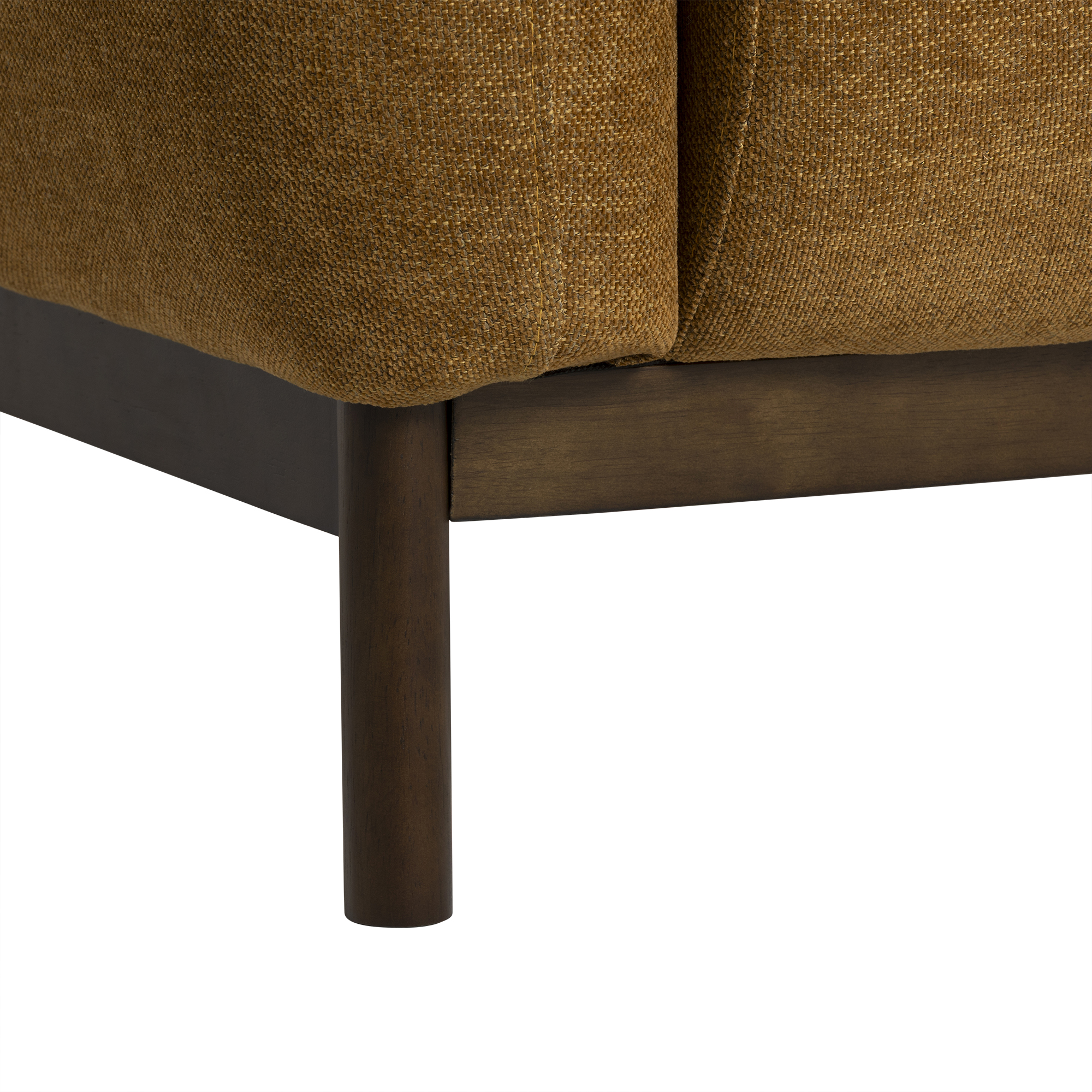 Connie Chair in Pure - Espresso Timber Plinth + Espresso Wooden Legs