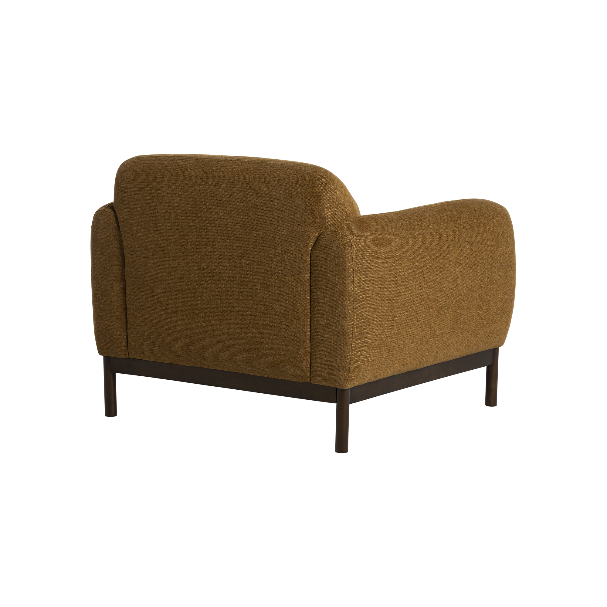 Connie Chair in Pure - Espresso Timber Plinth + Espresso Wooden Legs