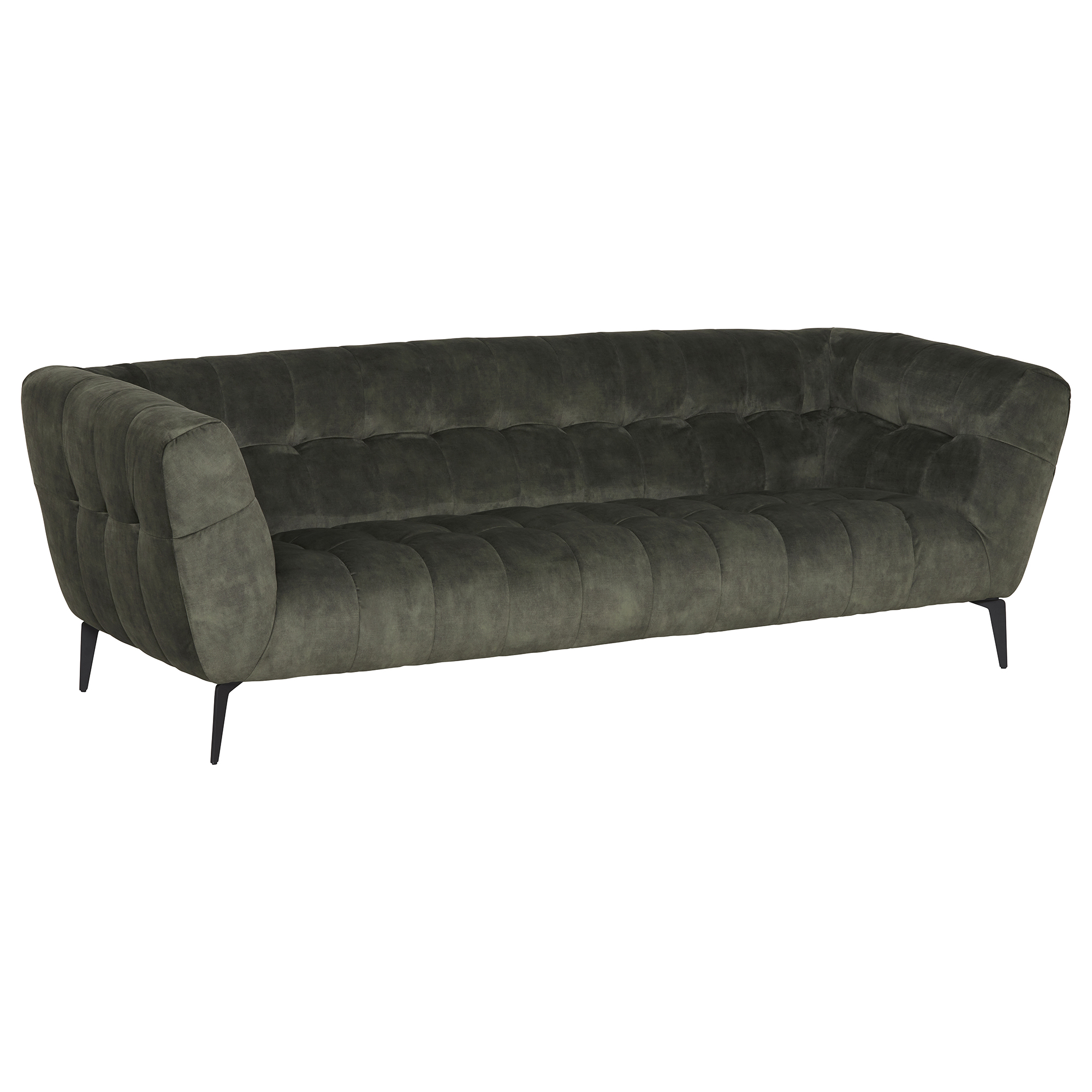 Azalea Dark Green Velvet 3 Seater Sofa
