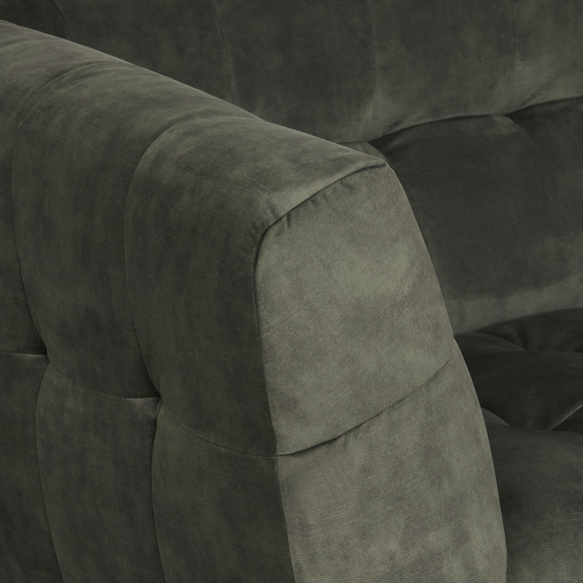 Azalea Dark Green Velvet 3 Seater Sofa