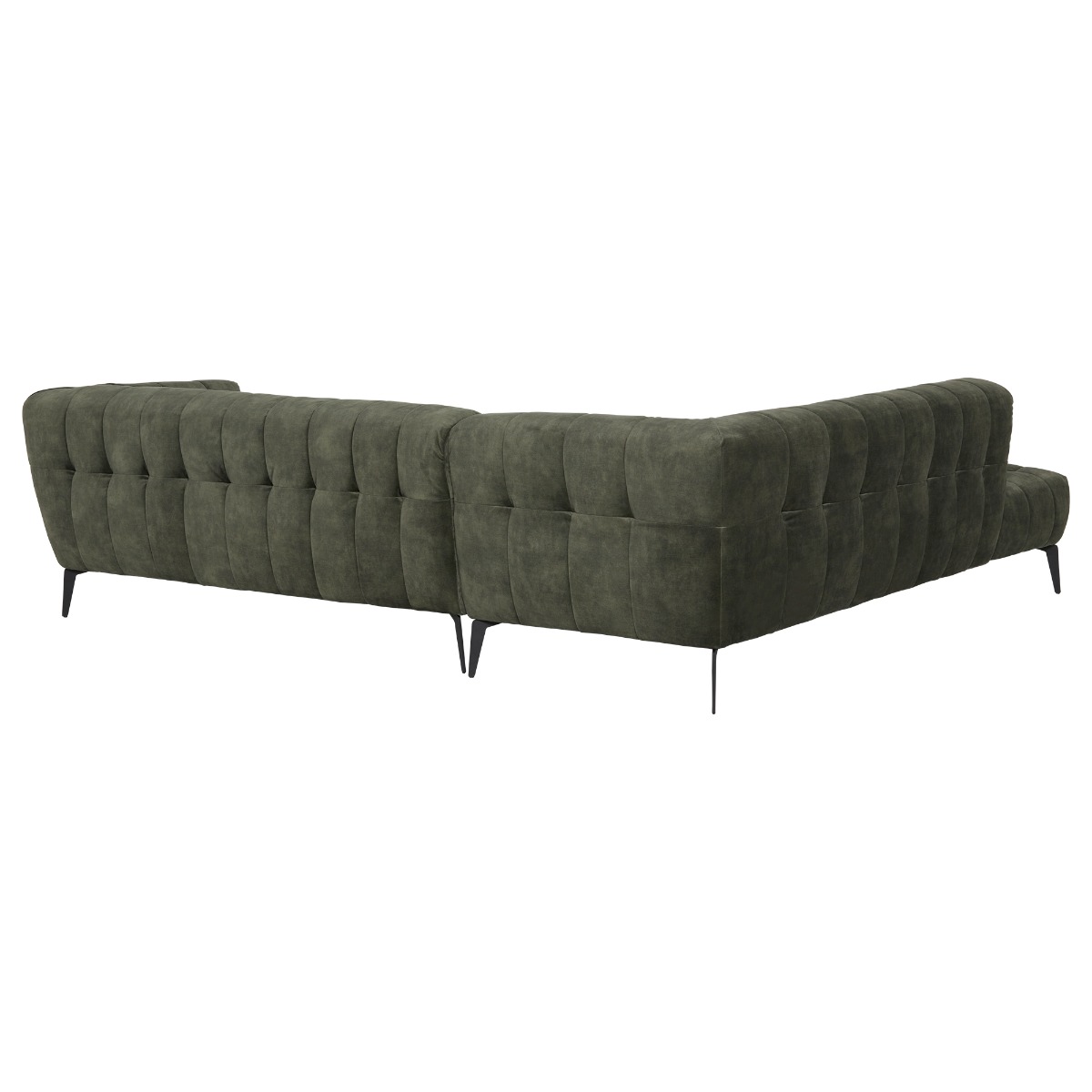 Azalea Dark Green Velvet Left H and  Corner Sofa