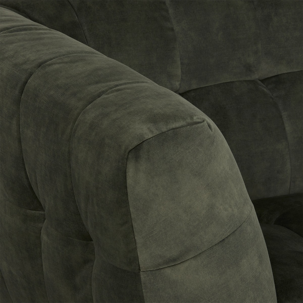 Azalea Dark Green Velvet Left H and  Corner Sofa