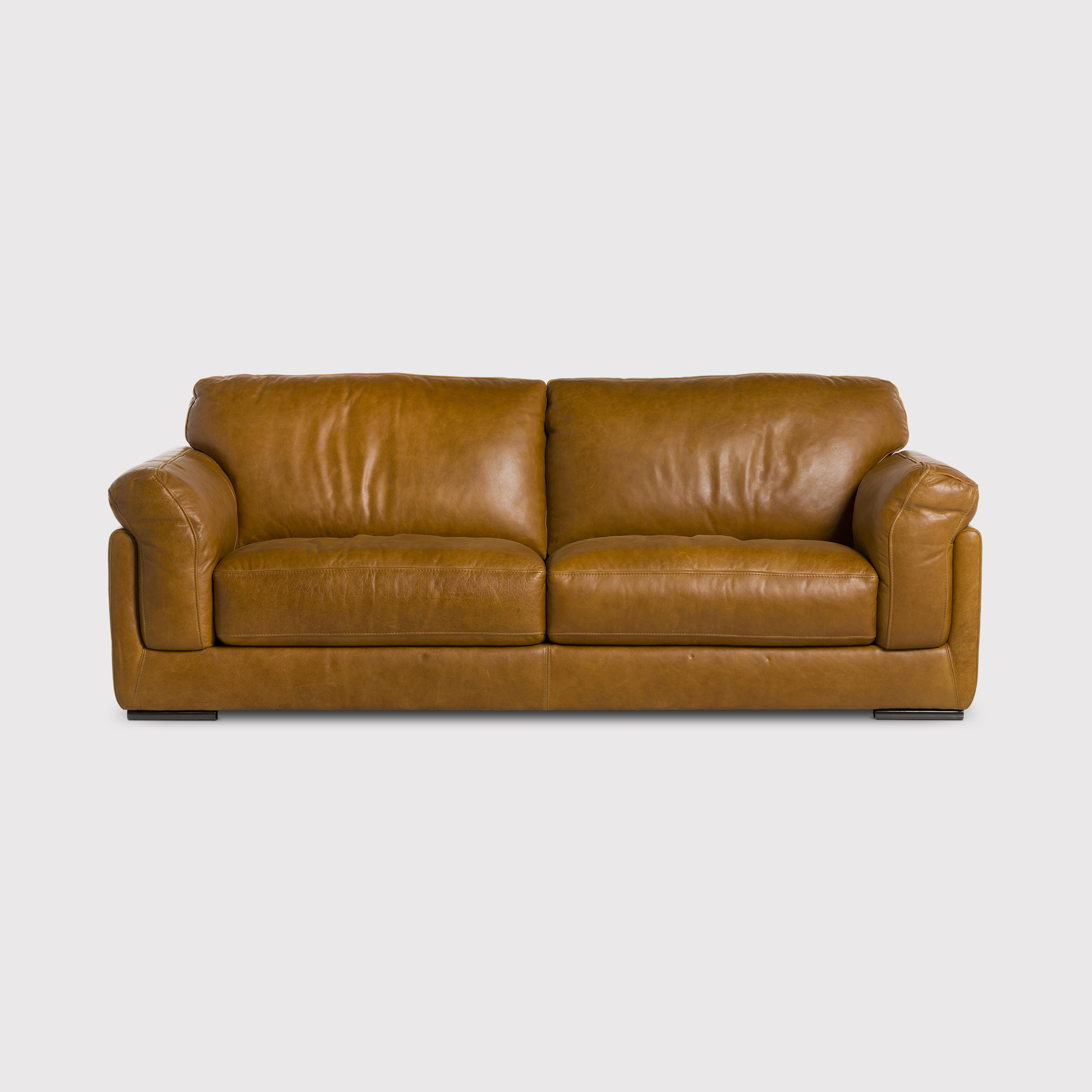 Ledbury Brown Leather 3 Seater Sofa