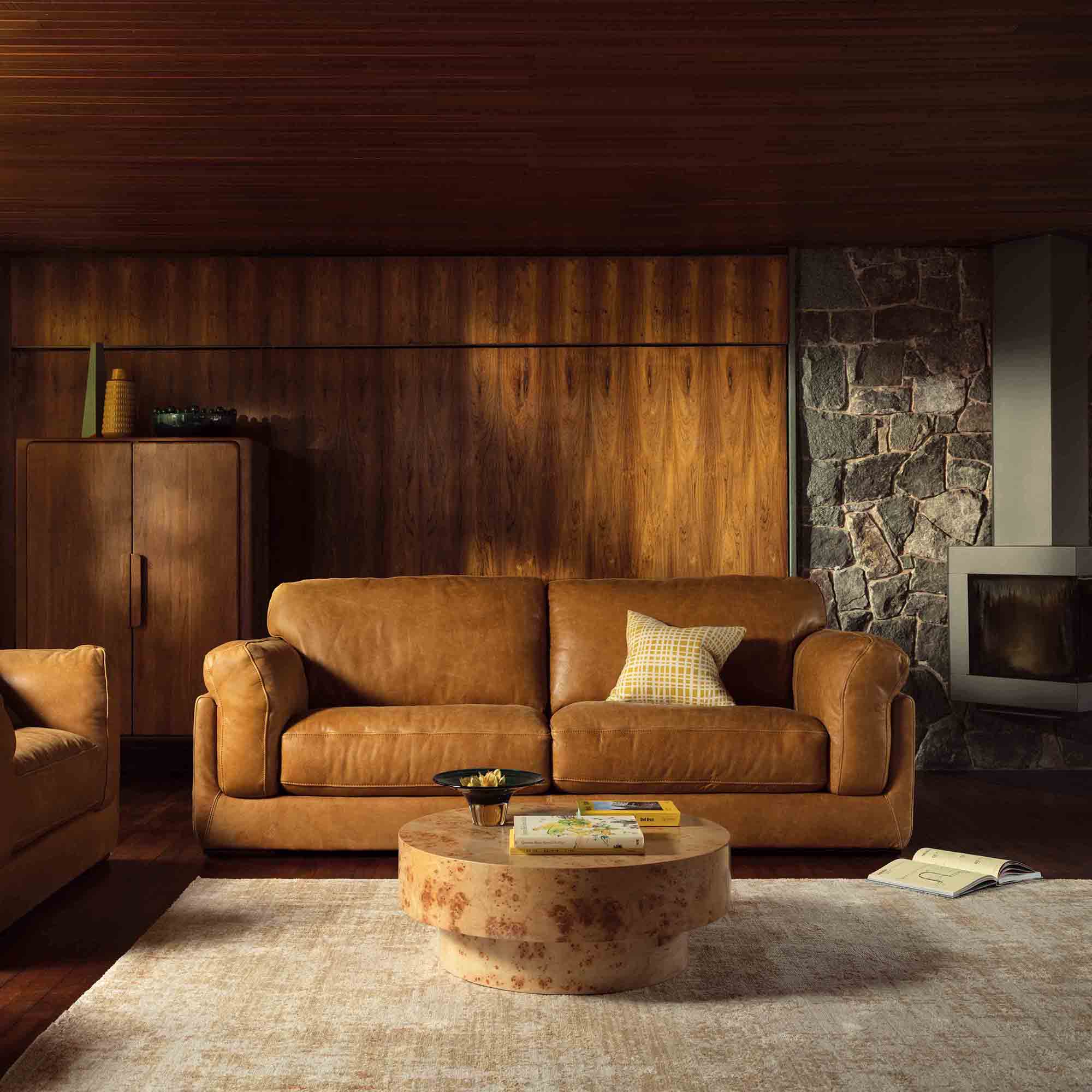 Ledbury Brown Leather 3 Seater Sofa