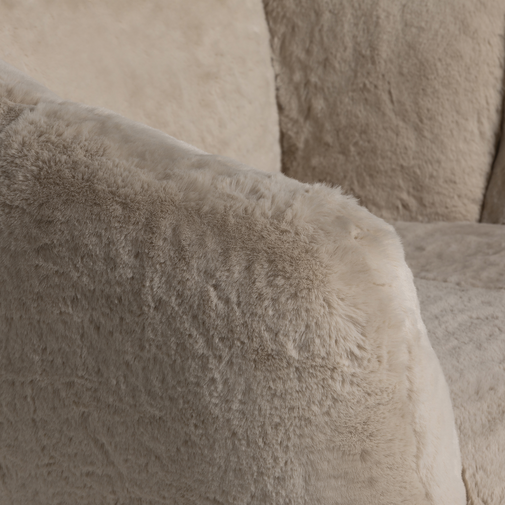 Rosalie Swivel Chair in Faux Fur - TX5011 CAT 50 Fabric