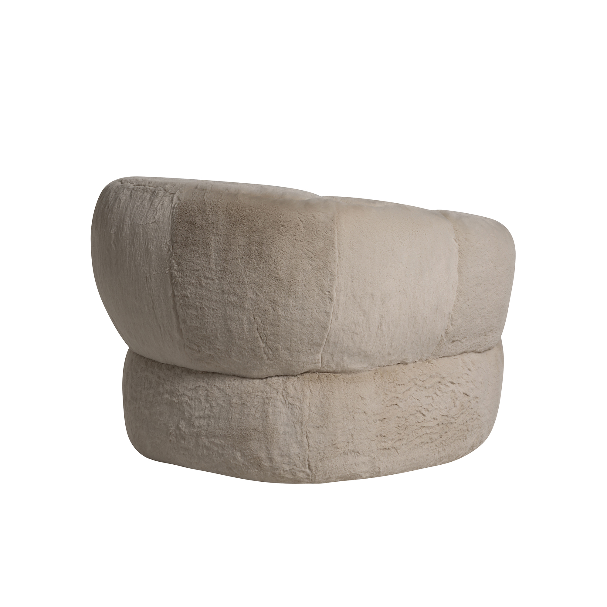 Rosalie Swivel Chair in Faux Fur - TX5011 CAT 50 Fabric