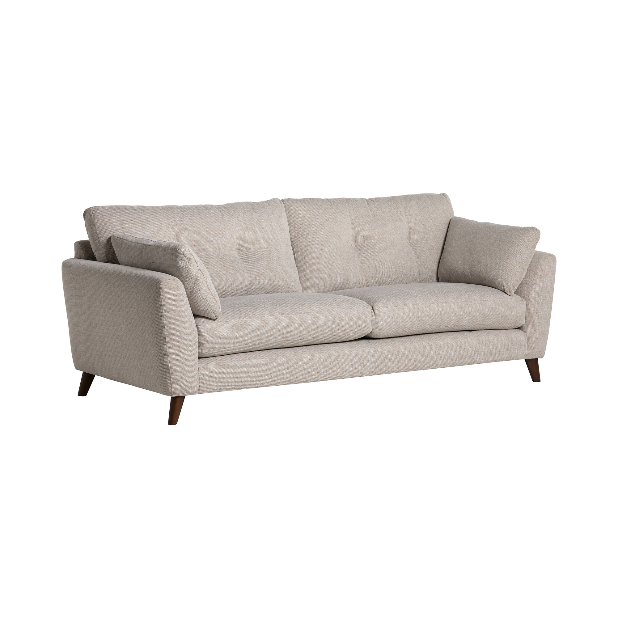Benton Extra Large Sofa - House Woven Chenille Natural and Medium Feet