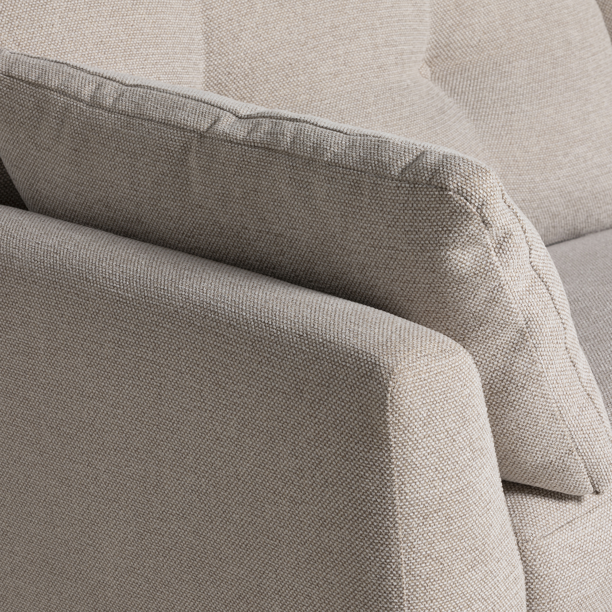 Benton Extra Large Sofa - House Woven Chenille Natural and Medium Feet