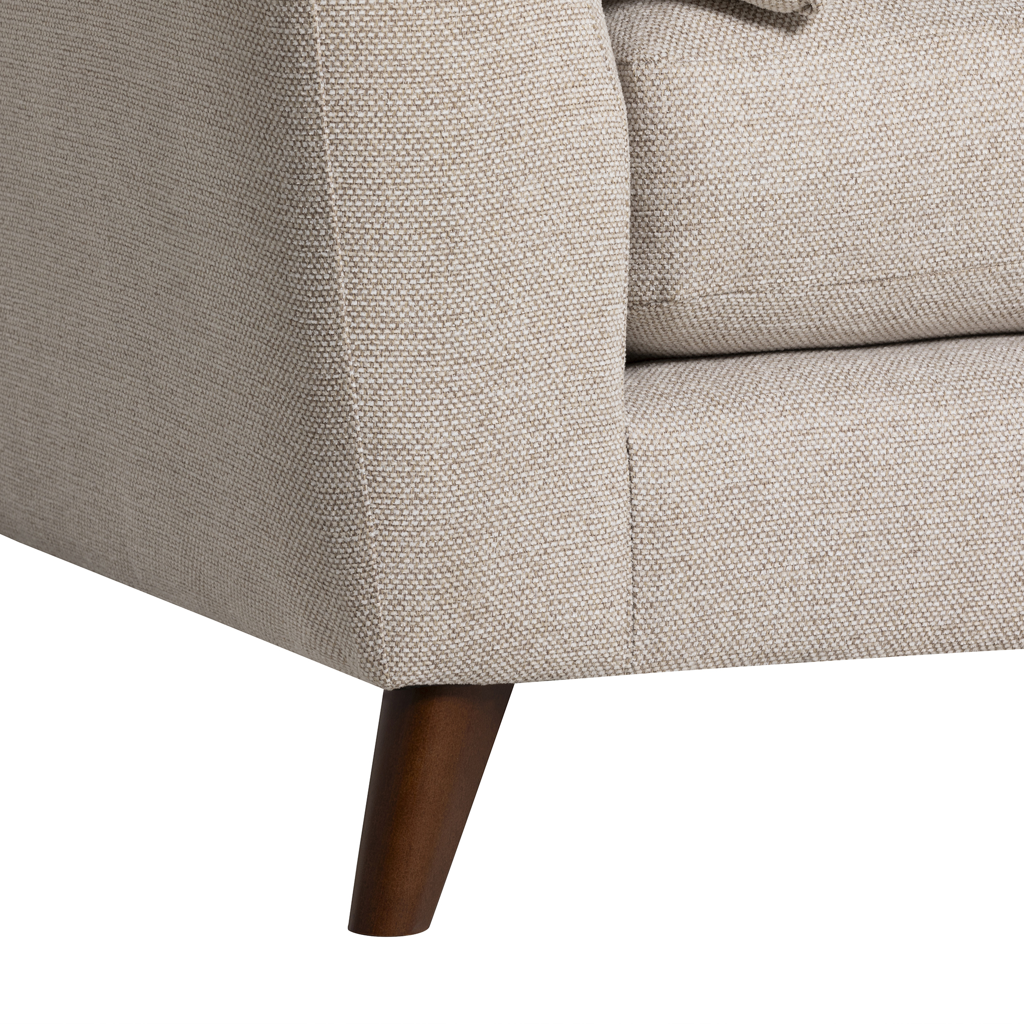 Benton Extra Large Sofa - House Woven Chenille Natural and Medium Feet