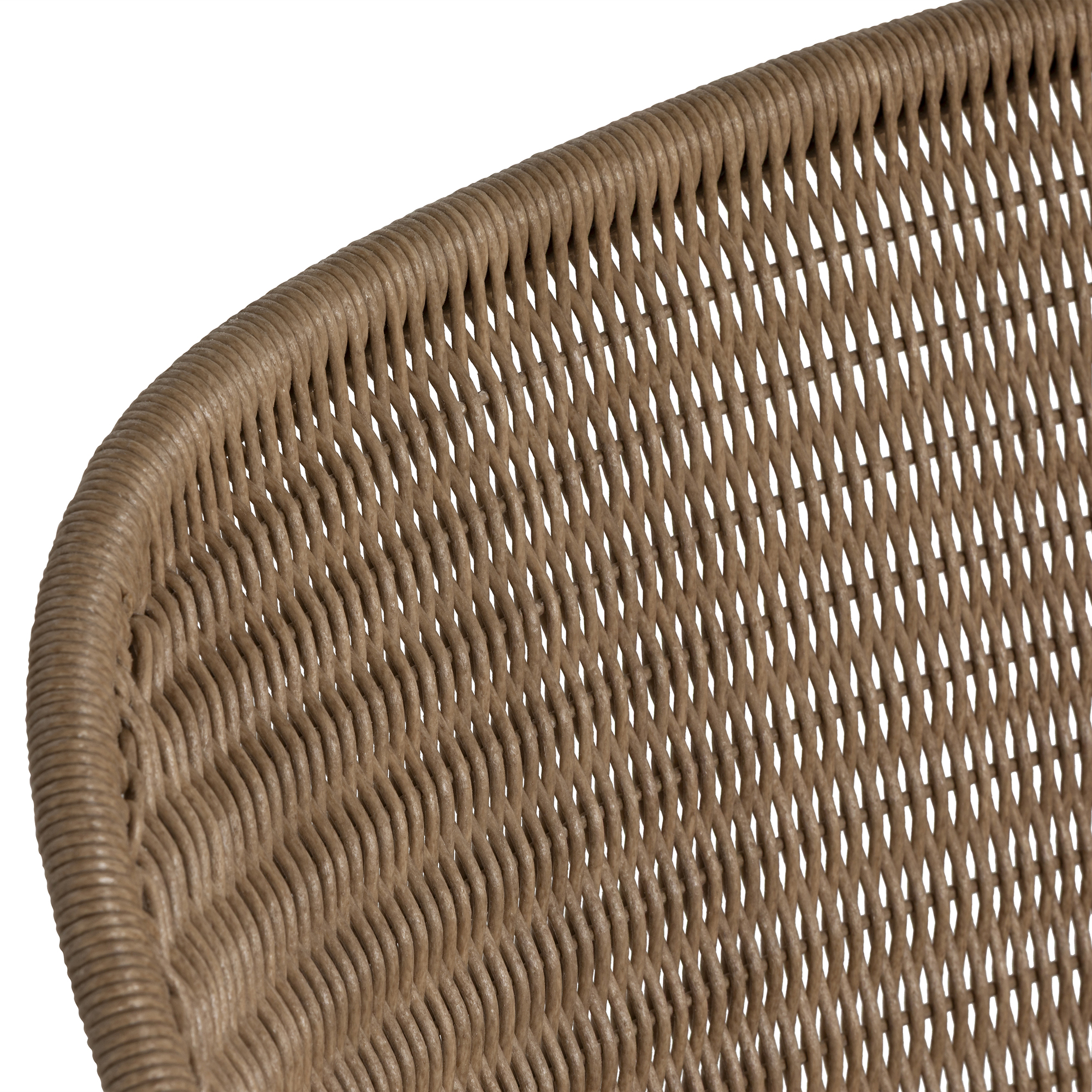 Merida Natural Lava Garden Dining Chair, Resin Natural, Powder Coating