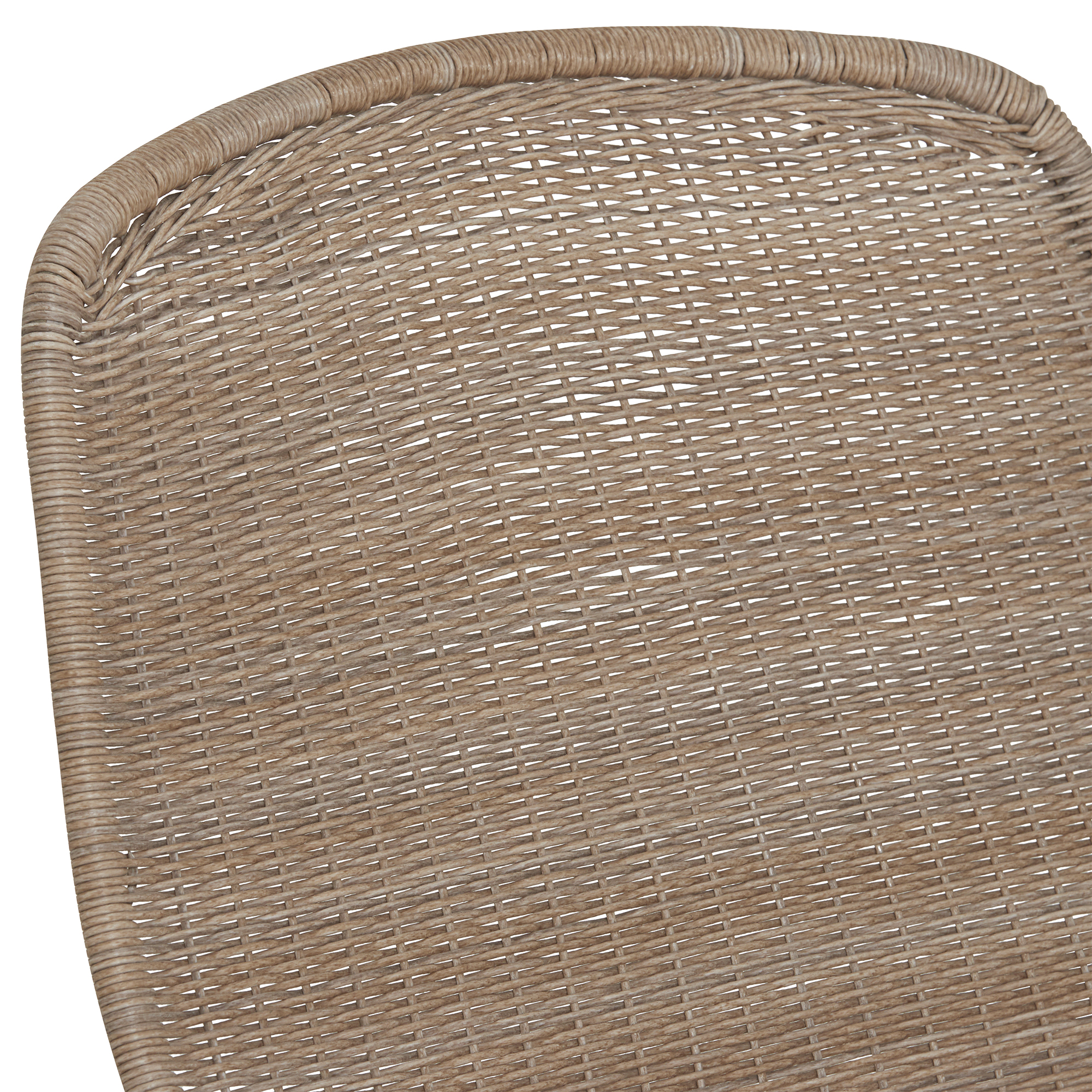 Pori Neutral Wicker Garden Chair, Linen