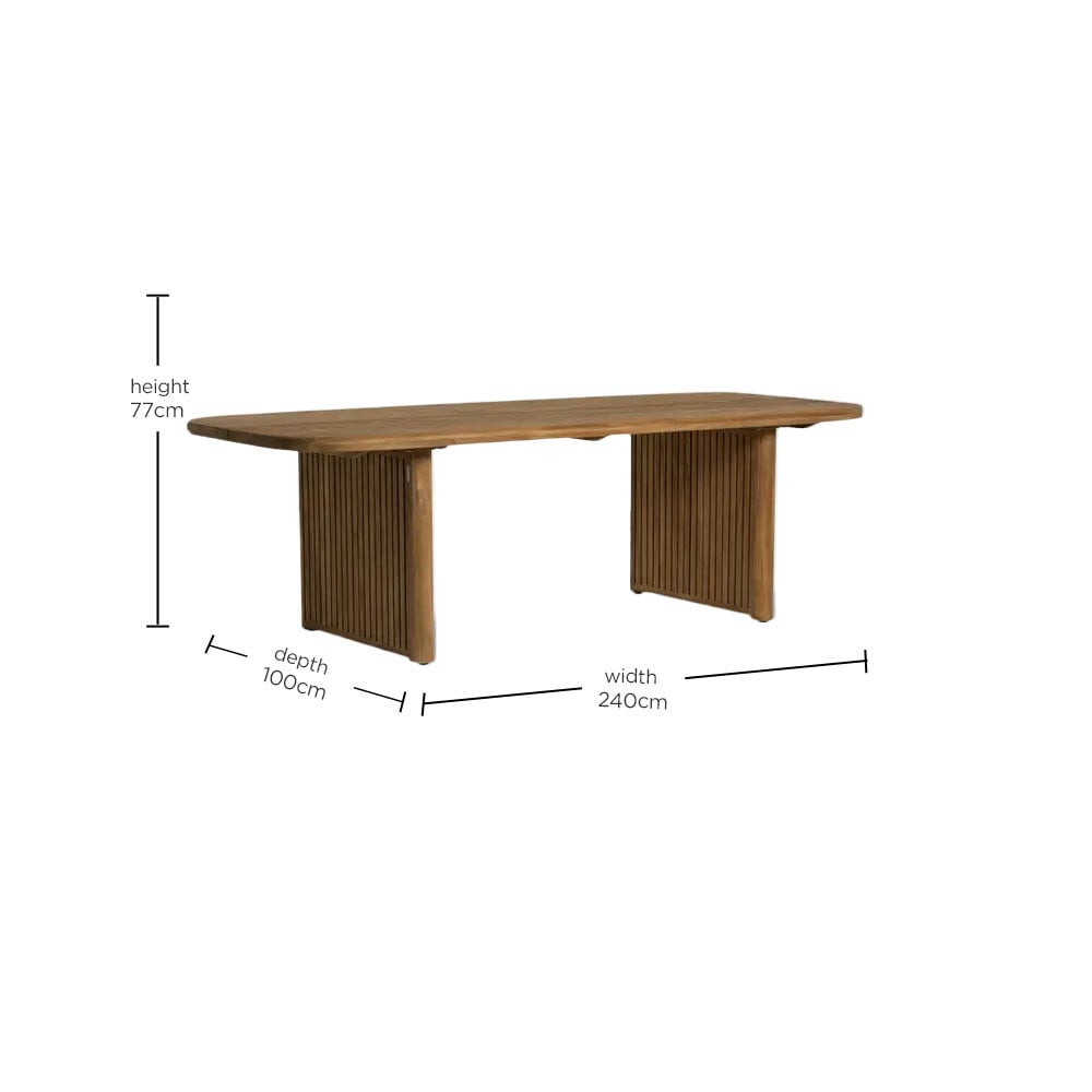 Salta 240cm Honey Teak Wood Garden Table