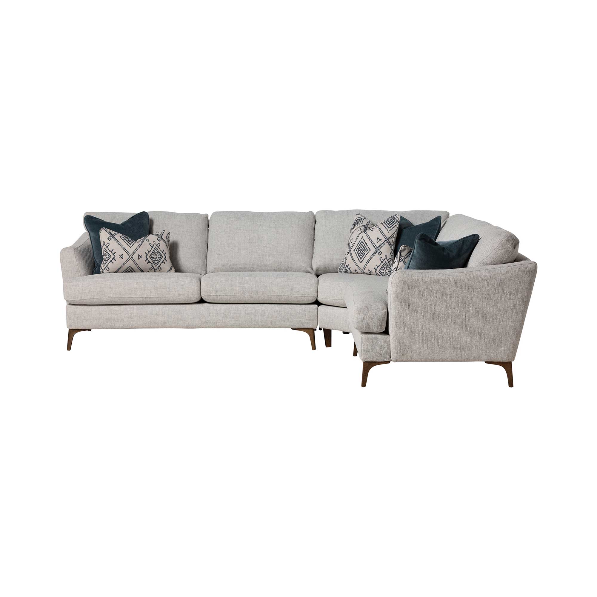 Embrey Fabric 2.5 Seater Corner Sofa with Right H and Cuddler End