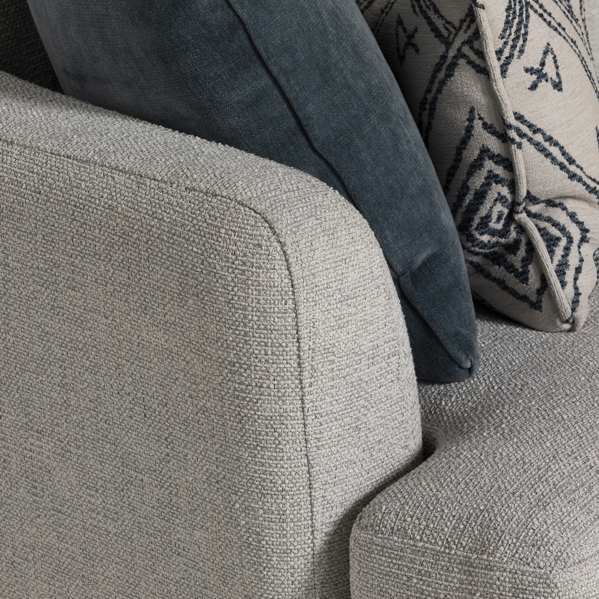 Embrey Fabric 2.5 Seater Corner Sofa with Right H and Cuddler End