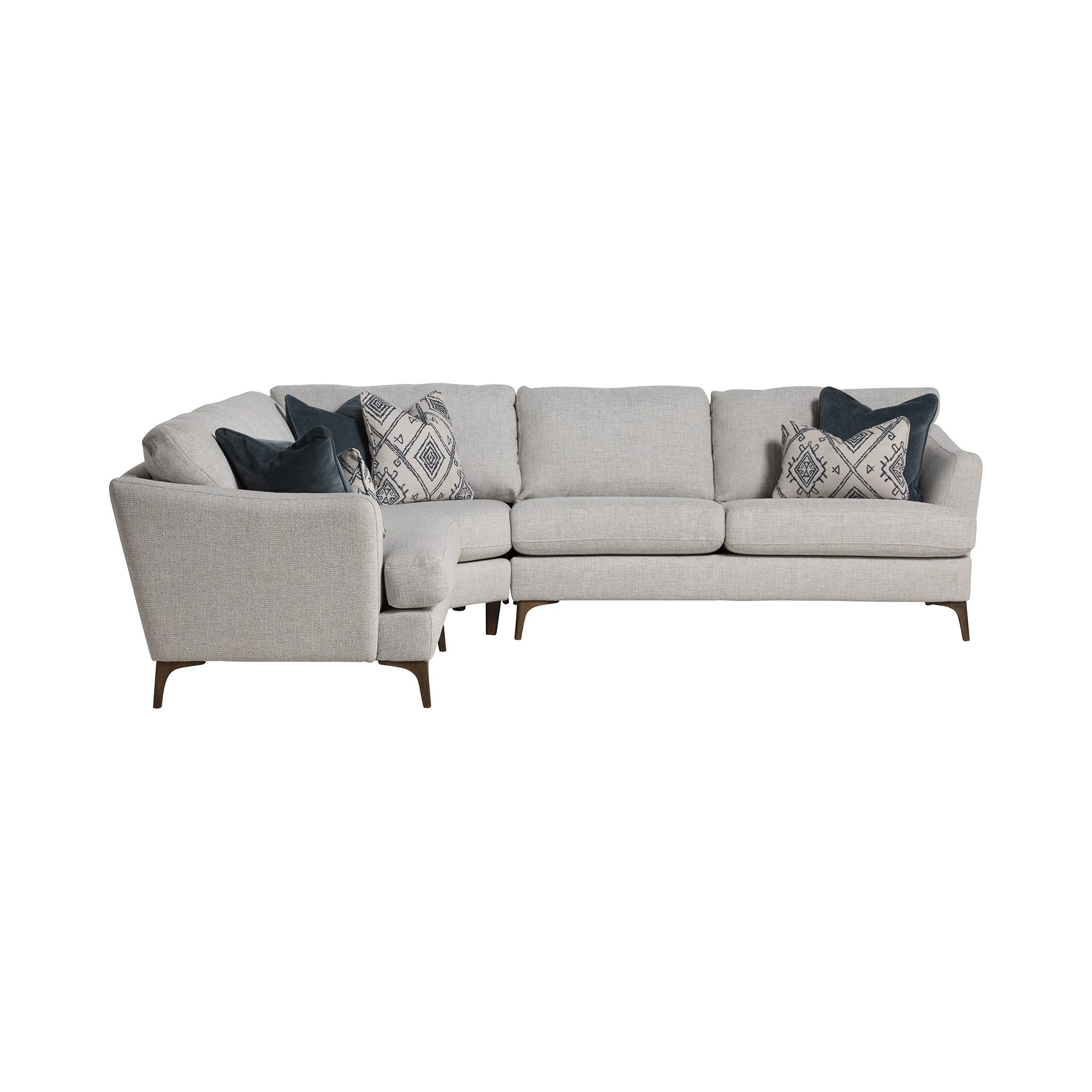 Embrey Fabric 2.5 Seater Corner Sofa With Left H and Cuddler End