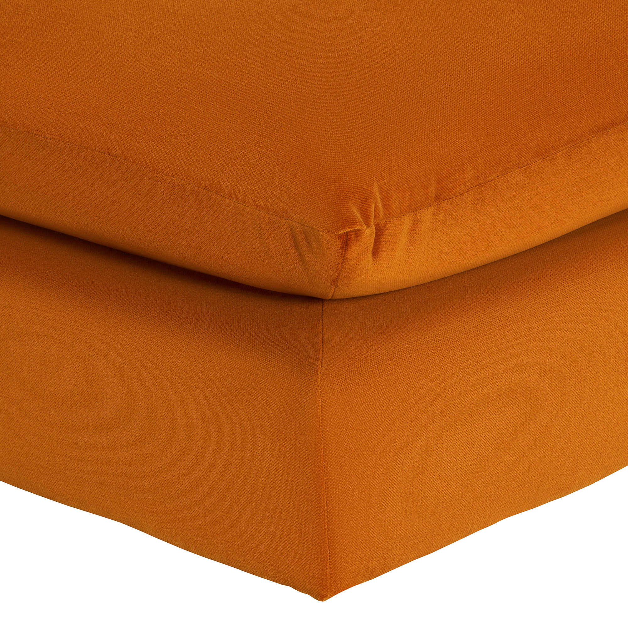 Hoxton Fabric Footstool, Dusk Marmalade	 Orange