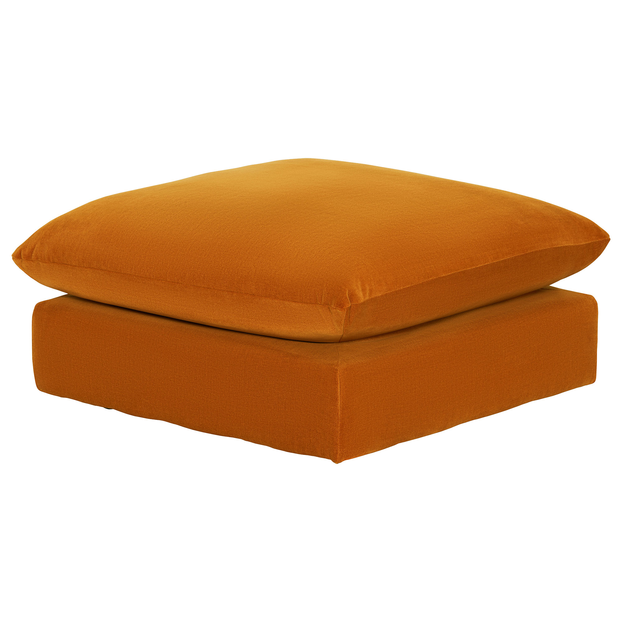 Hoxton Fabric Footstool, Dusk Marmalade	 Orange