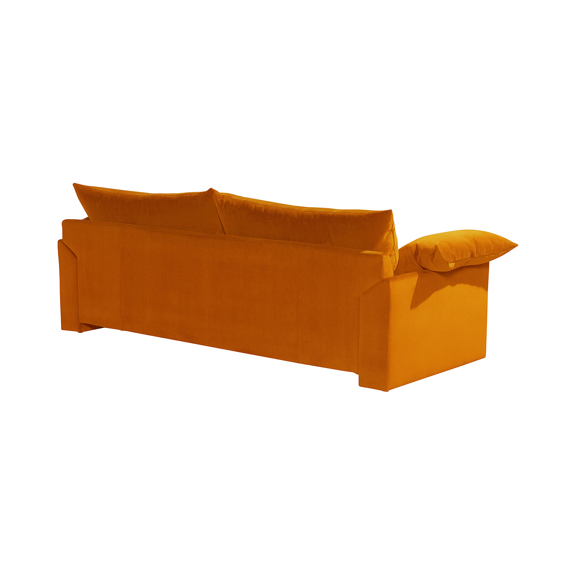 Hoxton Extra Large Chenille Fabric 4 Seater Sofa, Dusk Marmalade Orange